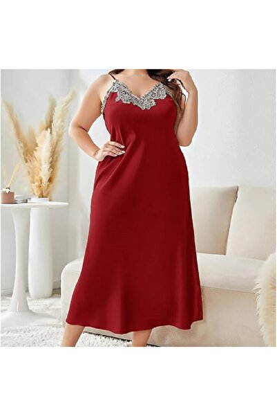 Generic NAKXUS Women's Long Plus Size Nightgown,Summer Chemise Long Slip Dres...