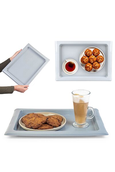 KADAX Plastic Serving Tray for Kitchen, Waiter, Bar, Large 40x28cm