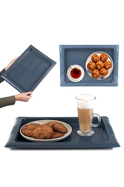 KADAX Plastic Serving Tray for Kitchen, Waiter, Bar, Large 40x28cm
