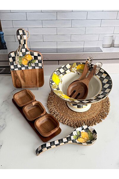 ROSSEV Amarillo Enamel Mango Kitchen Set 9 Pieces