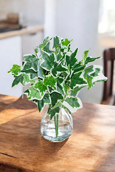 MD Aspiz Flowers 2 Bundles Artificial Lux Green Leaf Bunch Decorative Plant 3...