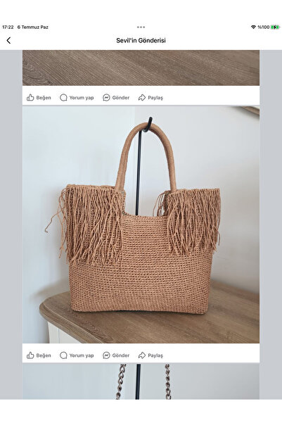 MEGA Megahan boutıque kağıt ıp püskül draylı kağıt ıp çanta