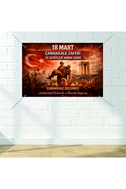 HD Ajans 18 Mart Çanakkale Zaferi Branda Afiş