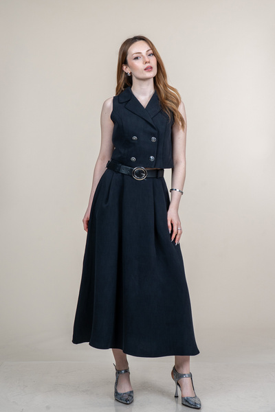 MissVina Σετ Φούστας Trend Short Γιλέκο και Ζώνη τεμαχίων 1306