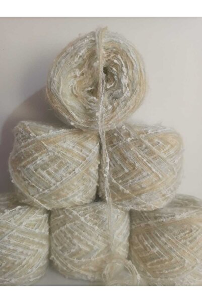 İPEK YÜN İPLİK DÜNYASI Angora Örgü İpi 3 Kat (Beyaz,Açık Mavi,Açık Sarı) Bukl...