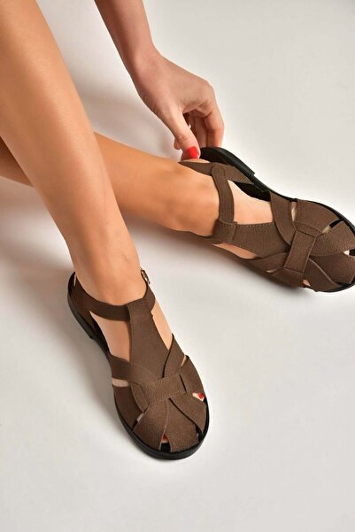 Fox Shoes Y250303002 Brown Suede Women Sandals