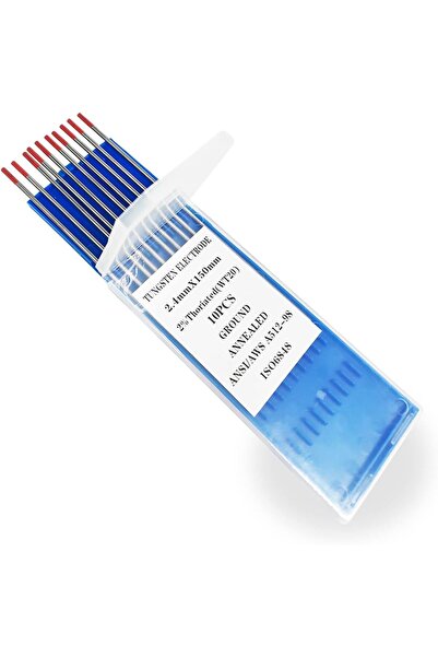 Brickford Welding rod 10pcs Red Composite Tungsten Electrode Tip Needle Rod
