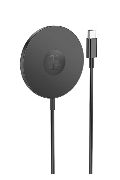 Hoco CW50 15W Fast Charging Wireless Charger Compatible with Apple - Black