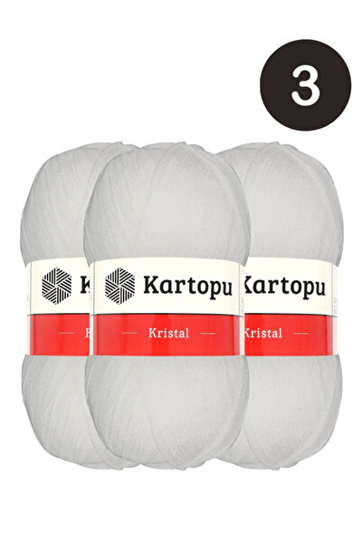 Kartopu Kristal Lif Örgü İpi K010 Beyaz 3 ADET