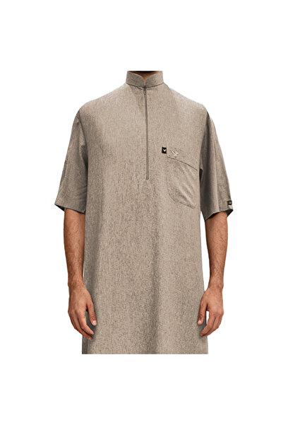 Rocket High-quality Linen jalabiya, half-sleeve, men's, chest size 26