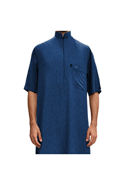 Rocket High-quality Linen jalabiya, half-sleeve, men's, chest size 26