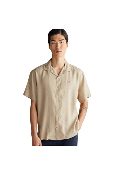 Gant Men's Beige Short Sleeve Shirt