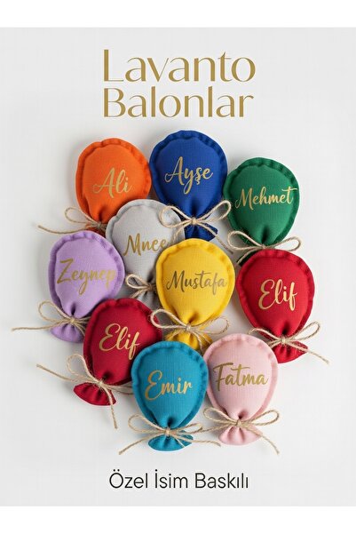 Miomundobaby Özel günleriniz için Renkli İsimli Lavanta Kesesi & Lavanta Balo...