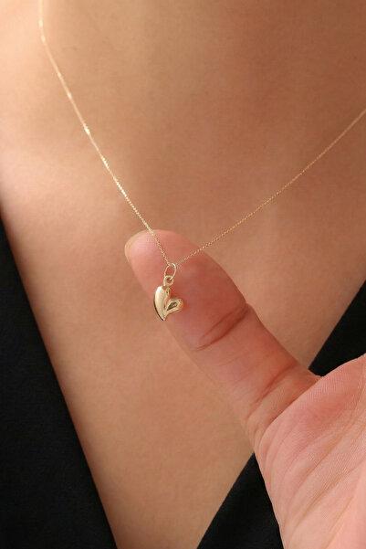 GençTaş Kuyumculuk 14 Ayar Altın Damla Kalp Kolye Ucu