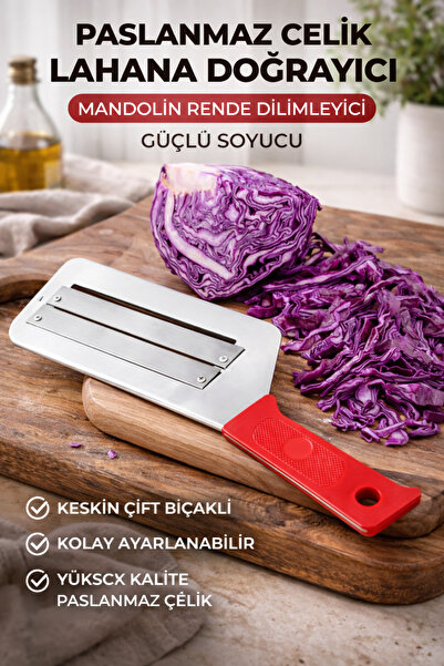 DİVAYS Stainless Steel Cabbage Chopper Mandoline Grater Slicer Vegetable Frui...