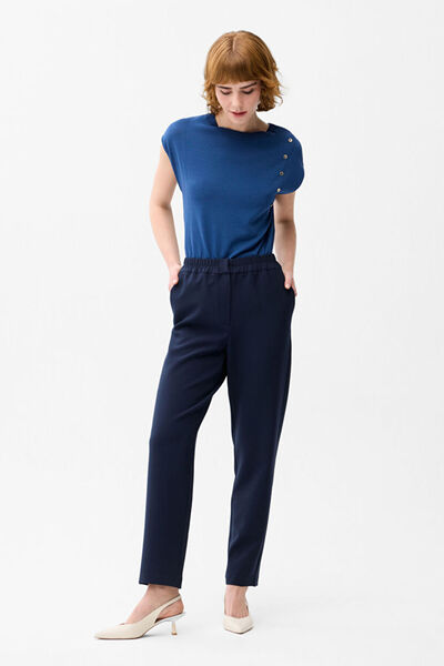 Love My Body Beli Lastikli Gabardin Pantolon