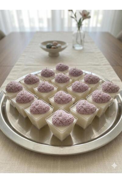 ORENACANDLE MİKA KALP EL YAPIMI DOĞAL SOYA MUM (4 ADET)