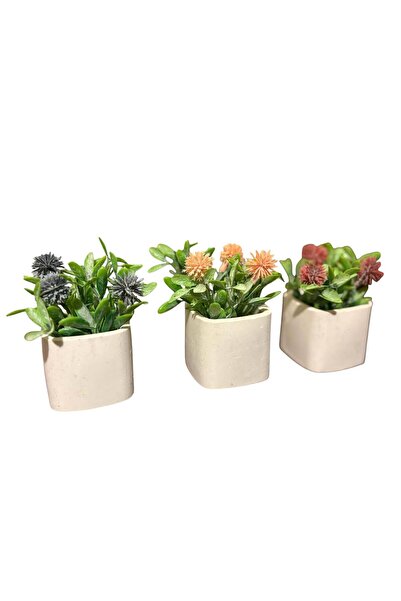 Dekora Çiçek 3-Piece Mini Vase, Ornament, Coffee Side Presentation, Gift, Dec...