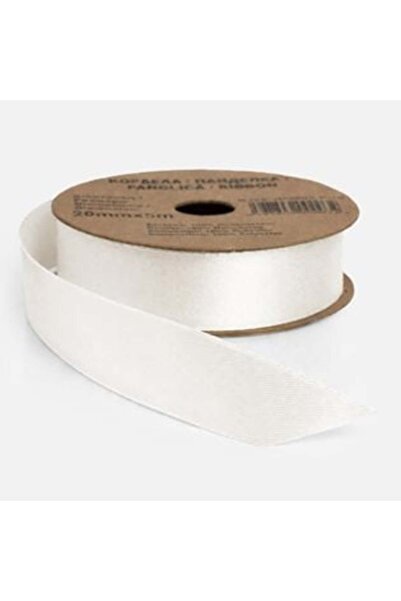 SHOPIENS Ecru Satin Ribbon 5 m x 20 mm