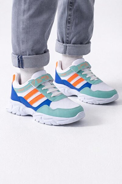 brosco Elastic Velcro Soft Flexible Light Breathable Unisex Mesh Kids Sneakers