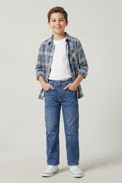 CRASSİ Pantaloni din denim pentru băieți material elastic