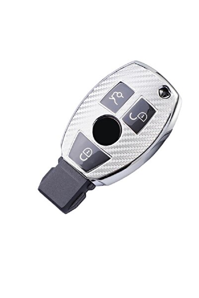 Mercedes Benz Husă cheie din silicon, aspect carbon