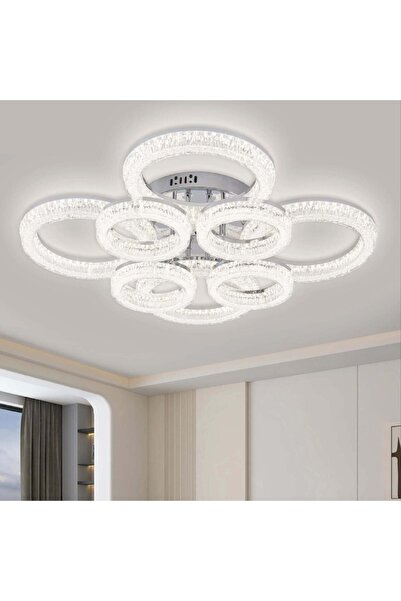 RFAN LED Chandelier, Model K3536/4+4CH, With Remote Control, 3 Light Types, 2...