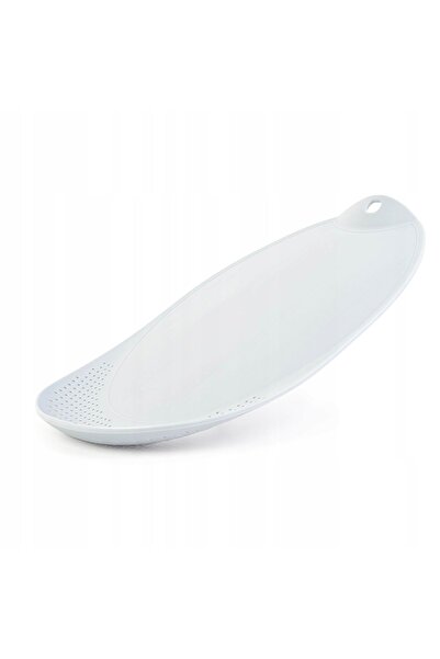 KADAX Plastic Kitchen Cutting Board with Drainer and Handle Gray 38x25cm