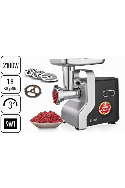 Zilan Masina de tocat carne multifunctionala ZLN0126, 2100W, 3 viteze, acceso...