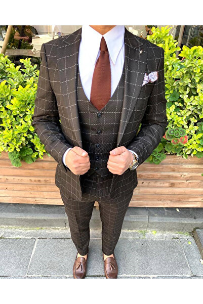 Fc Plus 5766 YAPRAK DESEN EKOSELİ YELEKLİ TAKIM EBİSE ST