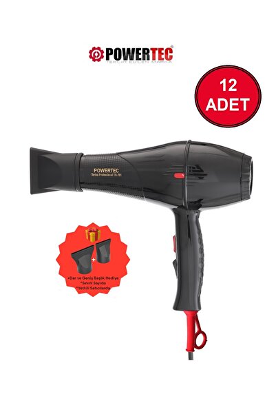 POWERTEC TR-701 Profesyonel Fön Makinesi 12 ADET