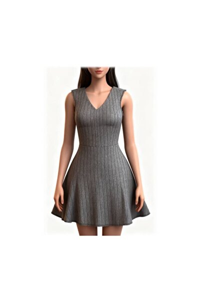 Estella rochie R039 culoare gri,