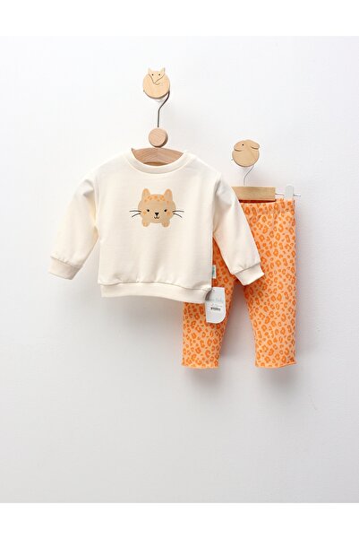 MiniKids Felinuta Leopard outfit, cream-orange