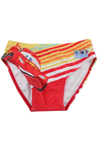 Disney Boys Swim Briefs, Polyester, Lightning McQueen, Yellow