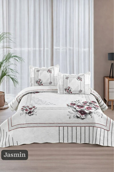 Örtüm Jasmin Bračni Prošiveno Prekrivač za krevet Set