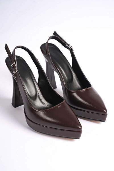 LEVONYA Hera Γυναικεία Καφέ Πλατφόρμα Παπούτσι με τακούνι