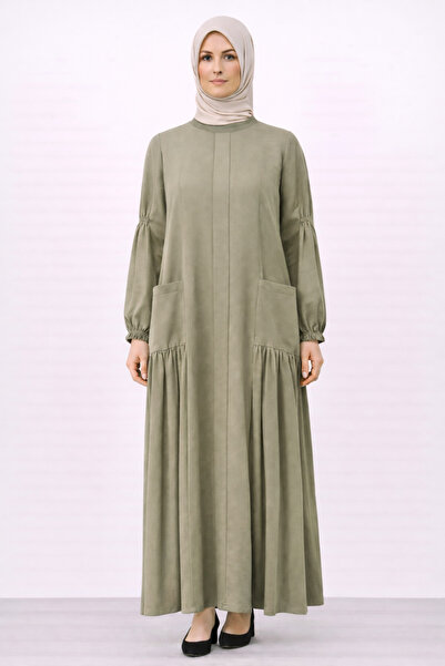 nevmira Pocket Detail Ruched Dress