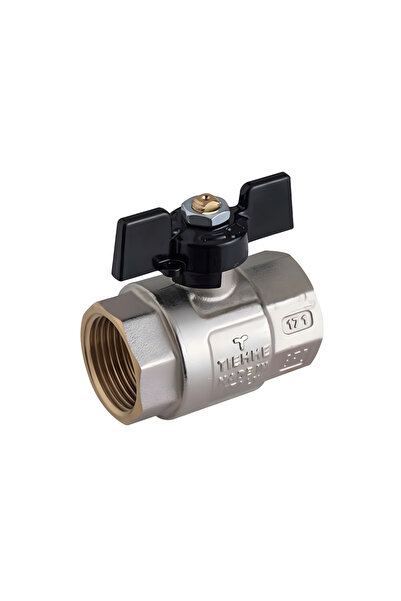 TIEMME Robinet cu bilă pentru apă 1/2'' F/F mâner fluture negru Buran