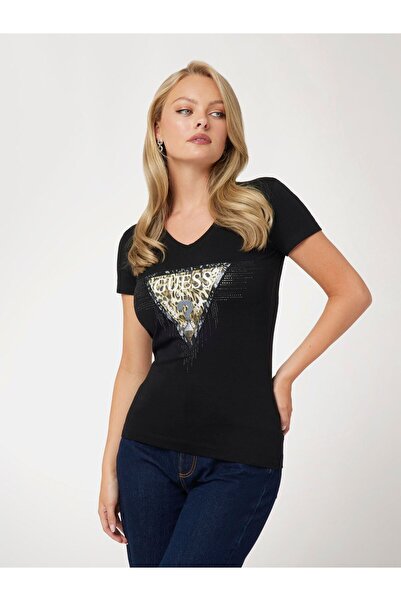 Guess Animalier triangle logo t-shirt
