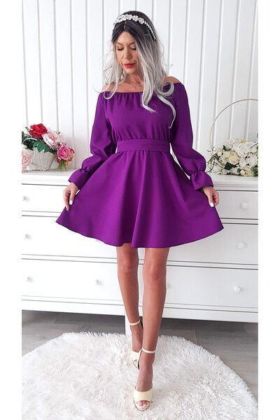 Voguesta Nina Short Dress Purple