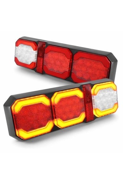 BZRSH Set Stopuri LED Triple Remorca 12V-24V, 78 LED, 30 cm, cu Pozitie, Fran...