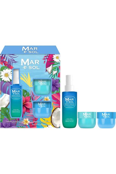 MAR.e.SOL مجموعة هدايا كريمة جوز الهند ومسك الروم المتألق