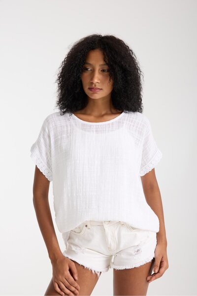 White By Nature Bohemian Special Fabric Blouse
