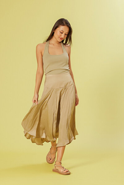 Nisan ASYMMETRIC SATIN SKIRT