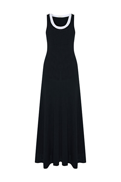 Mudo U YAKA KOLSUZ MODAL UZUN ELBİSE