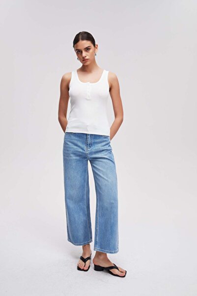Livia Plain wide-leg jeans