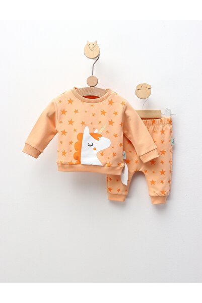 MiniKids Stars and Unicorn Outfit, orange