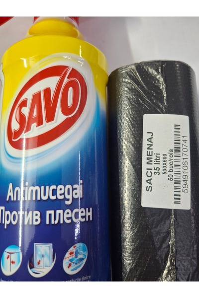 SAVO AntiMucegai+ Saci Menaj 35L- 50buc/rola, 50x60 cm