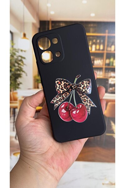 Vip Case Oppo A6 Pro Compatible Cherry Bow Leopard Printed Pack Silicone Shoc...
