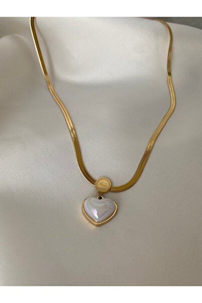 staınless steel Çelik Kalp İtalyan Kolye